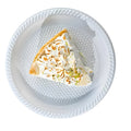 Platos descartables pequeños de plástico blanco - Galvanotek